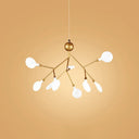 Simplicity Leaf Chandelier Lamp: Acrylic Living Room Pendant With Led Drop And Branch-Like Design 9