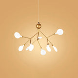 Simplicity Leaf Chandelier Lamp: Acrylic Living Room Pendant With Led Drop And Branch-Like Design 9