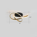 Simplicity Led Ceiling Lamp With Acrylic Strip Shade For Bedroom Gold / 18 Warm