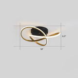 Simplicity Led Ceiling Lamp With Acrylic Strip Shade For Bedroom Gold / 18 Warm