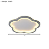 Simplicity Led Ceiling Light Fixture With Acrylic Diffuser- Flower Metal Flush In White/Warm