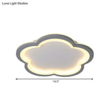 Simplicity Led Ceiling Light Fixture With Acrylic Diffuser- Flower Metal Flush In White/Warm