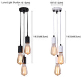 Simplicity Metal Pendant Ceiling Light - Exposed Bulb Downlighting For Restaurant Ambiance