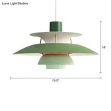 Simplicity Metal Pendulum Light For Dining Room Ceiling - Tiered Design With 1 Head Suspension