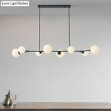 Simplicity Opal Glass Molecular Island Suspension Light For Dining Rooms
