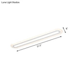Simplicity Oval Acrylic Flush Mount Led Ceiling Light In Warm/White - Choice Of 31.5 39 Or 47 Width