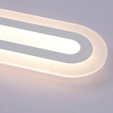 Simplicity Oval Acrylic Flush Mount Led Ceiling Light In Warm/White - Choice Of 31.5 39 Or 47 Width