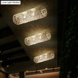 Simplicity Rattan Flush Mount Ceiling Light - Cylindrical Restaurant Lighting