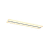 Simplicity Rectangle Led Flush Mount Light - Acrylic Living Room Ceiling Fixture In White
