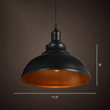 Simplicity Single-Bulb Iron Pot Cover Hanging Lamp - Stylish Restaurant Ceiling Lighting Fixture
