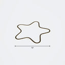 Simplicity Star Flush Mount Led Ceiling Light For Kids’ Room In Black Acrylic / 16’ Warm