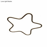 Simplicity Star Flush Mount Led Ceiling Light For Kids’ Room In Black Acrylic