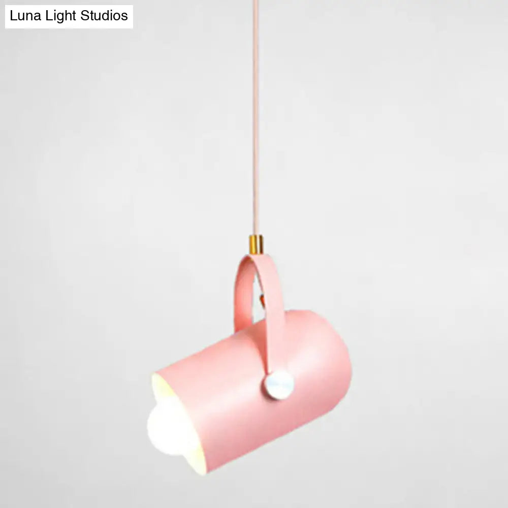 Simplicity Style Metal Pendant Light Kit For Clothes Shop With Handle Hanging Fixture