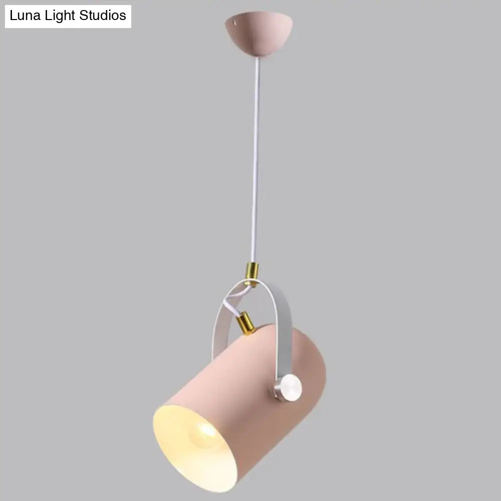 Simplicity Style Metal Pendant Light Kit For Clothes Shop With Handle Hanging Fixture