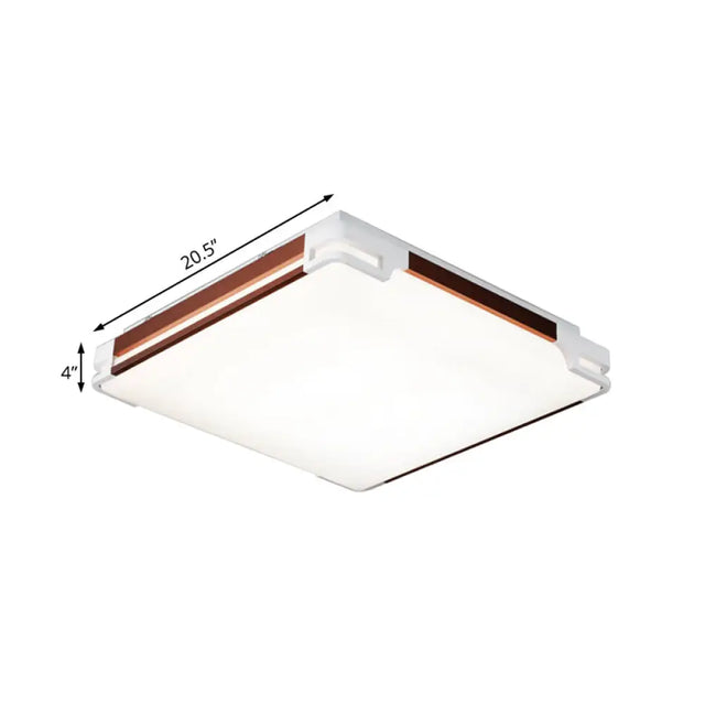 Simplicity Thin Acrylic Ceiling Light - Led Brown Flushmount (20.5/25/35 Wide)