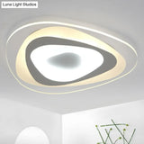 Simplicity Ultra-Thin Led Flush Mount Light In White For Living Room Ceiling