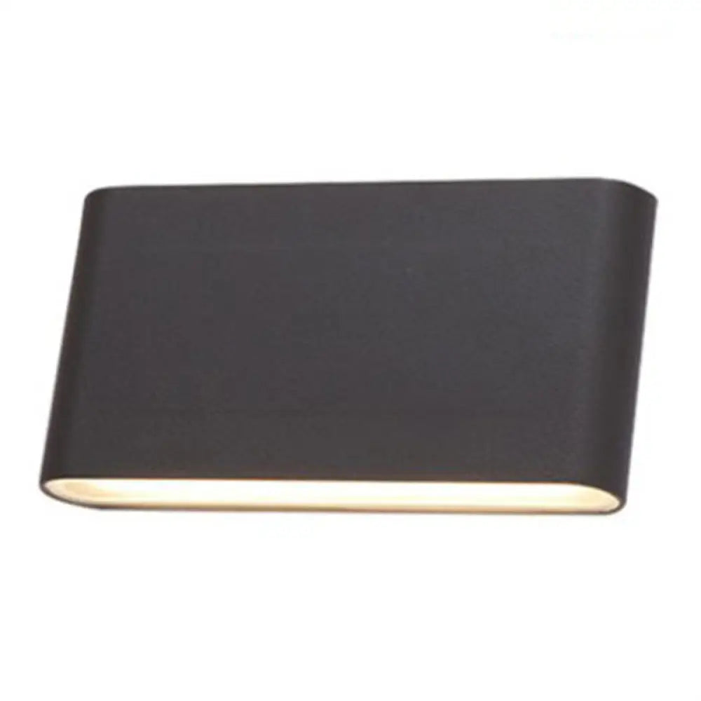 Simplicity Waterproof Sconce Light: Up And Down Lighting Wall Mount Fixture For Living Room Black /
