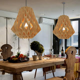 Simplicity Wood 1-Light Restaurant Pendant Light Fixture With Shaded Suspension / A