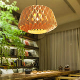 Simplicity Wood 1-Light Restaurant Pendant Light Fixture With Shaded Suspension / B