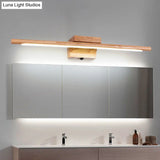 Simplistic Wooden Led Wall Mounted Vanity Light Fixtures For Bathrooms