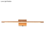 Simplistic Wooden Led Wall Mounted Vanity Light Fixtures For Bathrooms