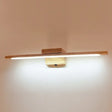 Simplistic Wooden Led Wall Mounted Vanity Light Fixtures For Bathrooms Wood / Warm