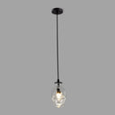 Skull Shaped Vintage Glass Hanging Lamp - Clear Pendant Light For Restaurants And More / Round