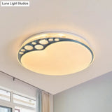 Sky Blue Apple Ceiling Lamp With Led Light In Warm/White/3 Colors