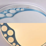 Sky Blue Apple Ceiling Lamp With Led Light In Warm/White/3 Colors