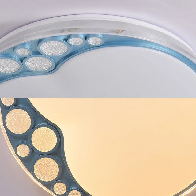 Sky Blue Apple Ceiling Lamp With Led Light In Warm/White/3 Colors