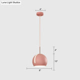 Sleek 1-Head Pendant Light Kit For Dining Room - Minimalist Hanging Lamp With Stylish Metal Shade