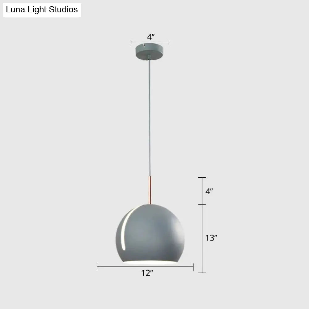 Sleek 1-Head Pendant Light Kit For Dining Room - Minimalist Hanging Lamp With Stylish Metal Shade