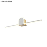 Sleek 16/23.5 Led Wall Lamp - Modern Slim Rod Bath Vanity Lighting With Acrylic Shade