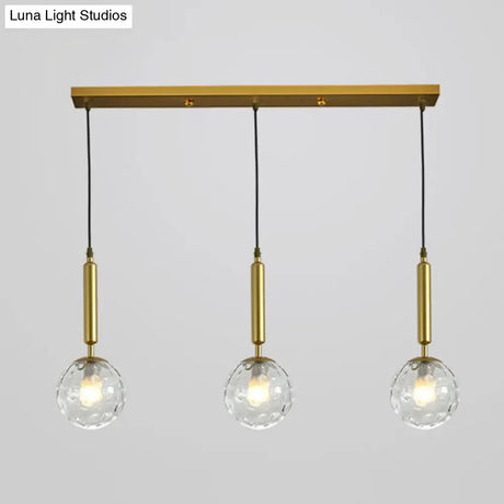 Sleek 3-Light Glass Pendant: Modern Creative Multi-Light Fixture For Clothing Stores