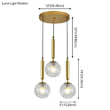 Sleek 3-Light Glass Pendant: Modern Creative Multi-Light Fixture For Clothing Stores