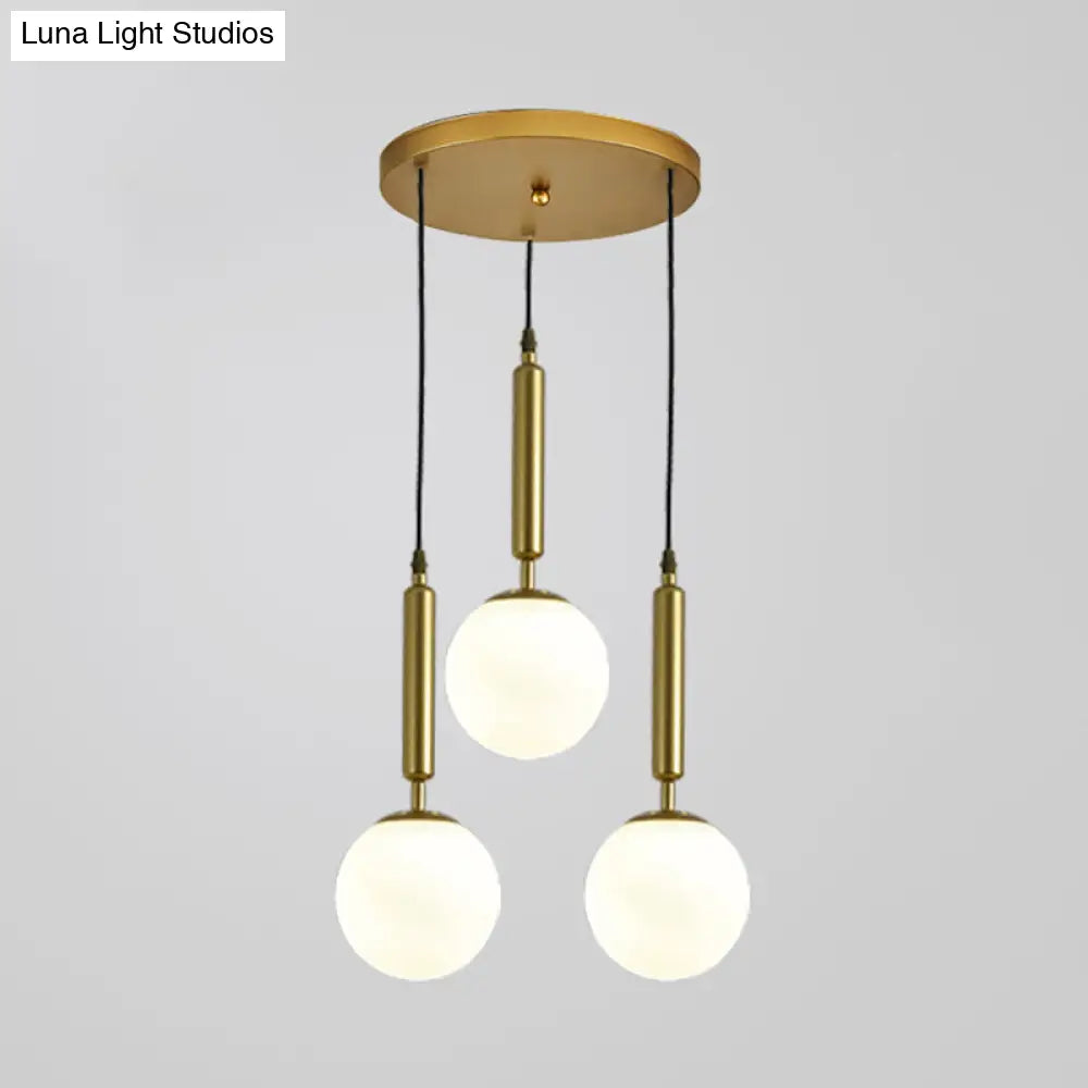 Sleek 3-Light Glass Pendant: Modern Creative Multi-Light Fixture For Clothing Stores