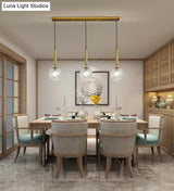 Sleek 3-Light Glass Pendant: Modern Creative Multi-Light Fixture For Clothing Stores