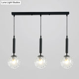 Sleek 3-Light Glass Pendant: Modern Creative Multi-Light Fixture For Clothing Stores
