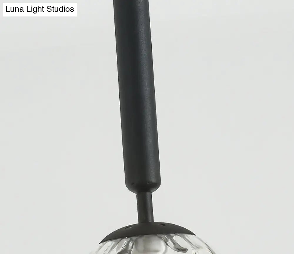 Sleek 3-Light Glass Pendant: Modern Creative Multi-Light Fixture For Clothing Stores