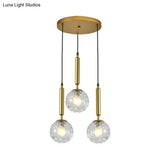 Sleek 3-Light Glass Pendant: Modern Creative Multi-Light Fixture For Clothing Stores