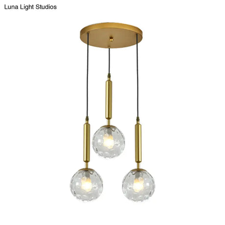 Sleek 3-Light Glass Pendant: Modern Creative Multi-Light Fixture For Clothing Stores