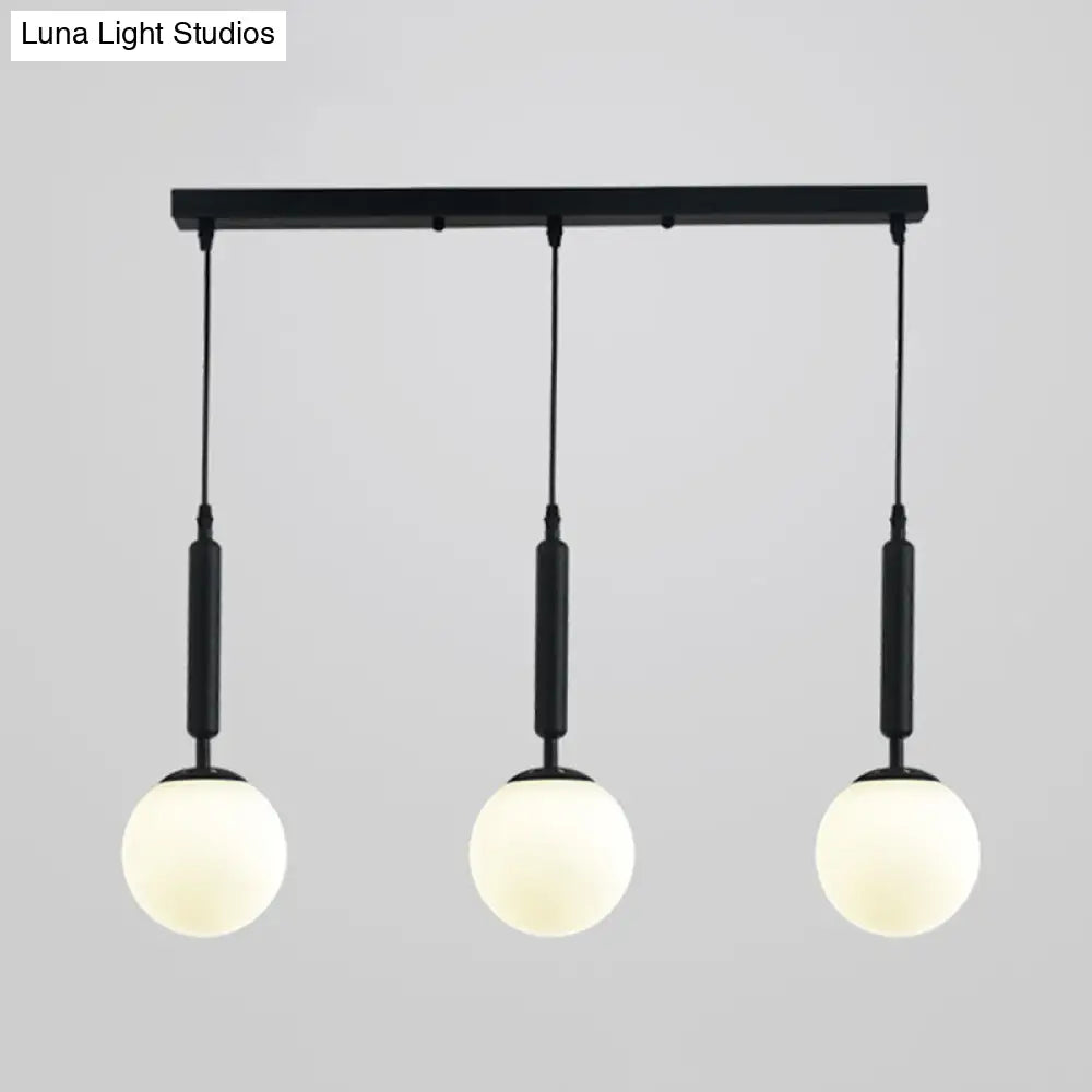 Sleek 3-Light Glass Pendant: Modern Creative Multi-Light Fixture For Clothing Stores