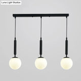 Sleek 3-Light Glass Pendant: Modern Creative Multi-Light Fixture For Clothing Stores