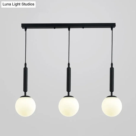 Sleek 3-Light Glass Pendant: Modern Creative Multi-Light Fixture For Clothing Stores