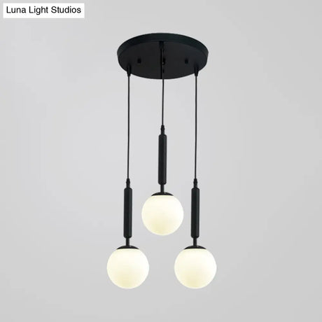 Sleek 3-Light Glass Pendant: Modern Creative Multi-Light Fixture For Clothing Stores
