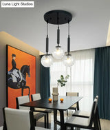 Sleek 3-Light Glass Pendant: Modern Creative Multi-Light Fixture For Clothing Stores
