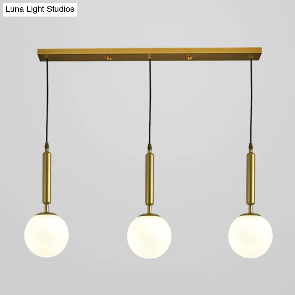 Sleek 3-Light Glass Pendant: Modern Creative Multi-Light Fixture For Clothing Stores