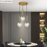 Sleek 3-Light Glass Pendant: Modern Creative Multi-Light Fixture For Clothing Stores
