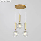 Sleek 3-Light Glass Pendant: Modern Creative Multi-Light Fixture For Clothing Stores