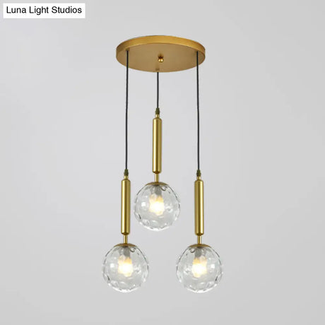 Sleek 3-Light Glass Pendant: Modern Creative Multi-Light Fixture For Clothing Stores
